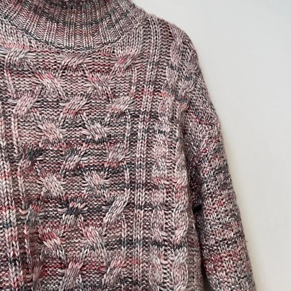 Gap Mauve Wool Blend Cable Knit Sweater SZ Large Tall NWT - Picture 4 of 7
